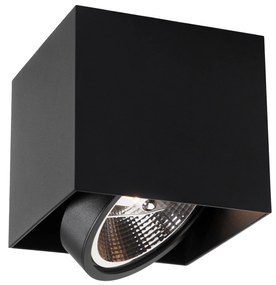 Design spot zwart vierkant AR111 - Box
