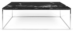 TemaHome Gleam Marble Salontafel Van Zwart Marmer 120 Cm - Chromen Onderstel - 120 X 75cm.