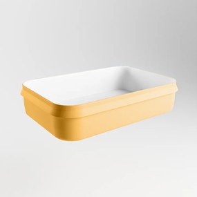 Mondiaz Arvo Solid Surface waskom 55x38cm ocher / talc