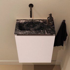 Mondiaz Ture DLux toiletmeubel 40cm rosee met wastafel lava links zonder kraangat