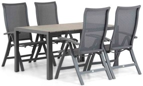 Tuinset 4 personen 155 cm Aluminium/Textileen /Aluminium/textileen Grijs Presto Lucardo/Young