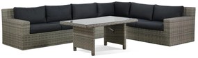 Dining Loungeset 6 personen Wicker Grijs Garden Collections Amico/Napoli