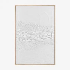 Decoratief Reliëf Schilderij 60x90 Cm Van Gips Usclat Wit - Sklum