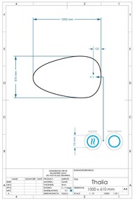 Gliss Design Thalia badkamer spiegel met verlichting 100x61cm