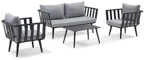 Stoel en Bank Loungeset 5 personen Aluminium Grijs De Laan Projects