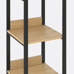 Kolom in massief dennenhout en staal metaal, Hiba