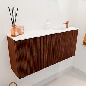 Mondiaz Joya 90cm toiletmeubel ruby met wastafel faye rechts 1 kraangat talc