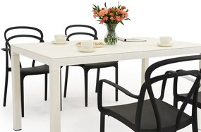 King/Vague wit en antraciet tuinmeubelset voor 4 personen Bica