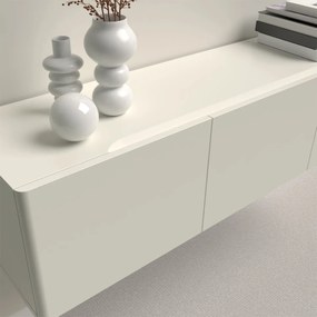 Zwevend Tv-meubel Wit 146 Cm - 146x35.5x35cm.