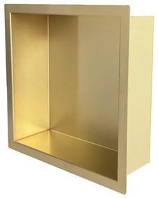 Mueller Gold inbouwnis 30x30x10cm geborsteld messing