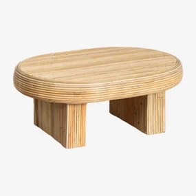 Ovale Salontafel In Ratán Zerfe Natuurlijk - Sklum