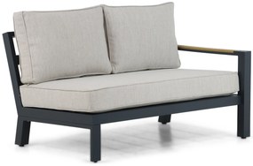 Hoek loungeset 5 personen Aluminium/Polywood (teakfinish) Grijs  Lifestyle Garden Furniture Bilbao