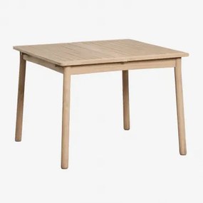 Karvia Uitschuifbare Acaciahouten Tuin Tafel 100-160x100 Cm Lichte Acaciekleur - Sklum