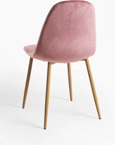 Set 4 Teok Fluwelen Stoelen