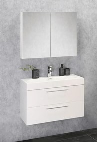 Differnz Somero badmeubelset 60cm spiegelkast hoogglans wit