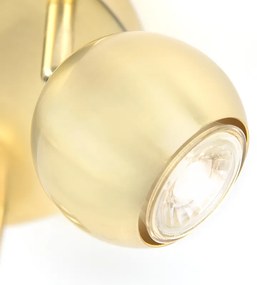Retro ronde Spot / Opbouwspot / Plafondspot messing met plafondplaat 3-lichts - Gissi Modern GU10 Binnenverlichting Lamp