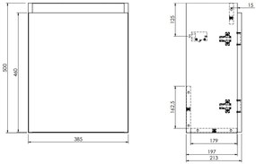 Fontana Dark Emperador toiletmeubel 40cm warm eiken