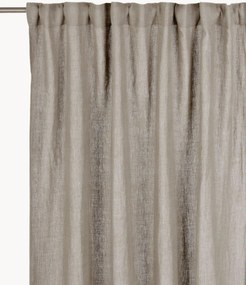Linnen ondoorzichtige multibandgordijnen Julie, 2-delig, B 145 cm