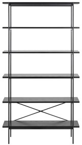 Zwarte Plankenkast - 94x27x172cm.