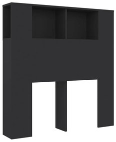 vidaXL Hoofdbordkast 100x18,5x104,5 cm zwart