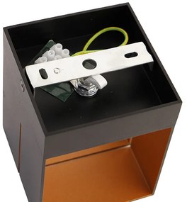 Set van 4 wandlampen zwart met goud 9,7 cm - Transfer Groove