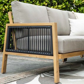 Garden Impressions San Capri lounge dining set 5-delig rechts - light teak aluminium