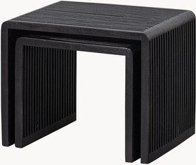 Stapeltafels Willa van teakhout, 2 stuks