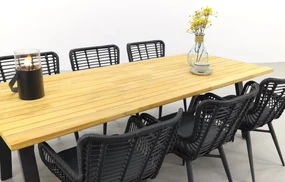 Jasmine Black/Ambassador 240x100 cm. tuinset - 7 delig