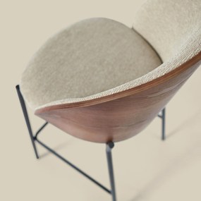 Hoge Barkruk Met Houten Rugleuning