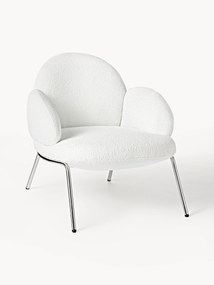 Bouclé fauteuil Luan met metalen poten