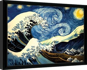 Ingelijste poster Wave Collection - Starry Waves