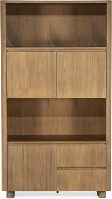 Houten Kast Met Vakken En Deuren - 100x40x180cm.
