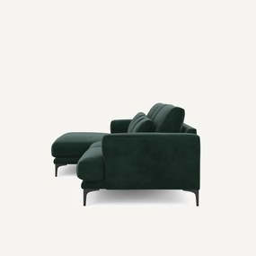 XL hoekbank links in fluweel, MARSILE