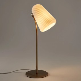 Lamp in gecanneleerd opaline, Fosca