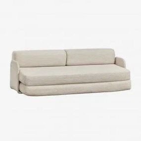 Vacuumverpakte 2-zits Fluwelen Slaapbank Kyoto Corduroy Linnen Beige - Sklum
