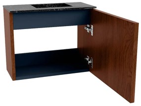 Mondiaz Joya DLux 50cm toiletmeubel ruby met wastafel faye rechts zonder kraangat lava