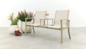 Tete-a-Tete aluminium tuinbank Felix - Latte/Beige