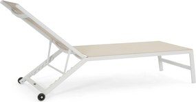 Lifestyle Garden Furniture Lento Ligbed Verstelbaar Textileen Wit