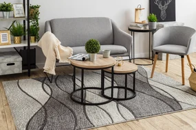 Tapijt FEEL 5675/16811 golven grijskleuring / anthracytkleuring / crème