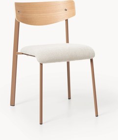 Gestoffeerde stoel Nadia van eikenhout