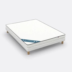 Set met halfharde schuimmatras van 12 cm en lattenbodem