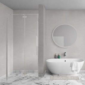 Aqua Vista Oria Linea nisdeur - 140x200cm - incl. montageset - Geborsteld rvs SW1186297/SW1186295