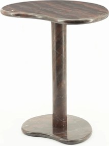 Marmer Bijzettafel Organisch Rood - 45.5 X 33cm.