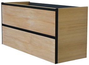 Mueller Sakura wastafelonderkast 120x45,2cm naturel eiken/mat zwart