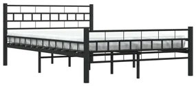 vidaXL Bedframe staal zwart 120x200 cm