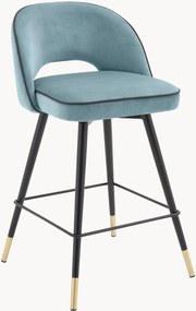 Fluwelen barstoelen Cliff, 2-delig