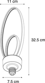 E27 LED lamp deco zwart 6W 450 lm 3000K