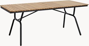Eettafel Parc met teakhouten tafelblad, 198 x 88 cm