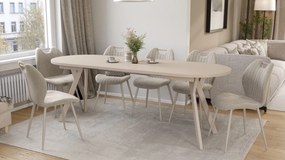 Mazzoni ALMO Kasjmier / kasjmier poten - OVALE UITSCHUIFTAFEL 120-220 cm VOOR 10-12 PERSONEN