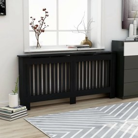 vidaXL Radiatorombouw 172x19x81 cm MDF zwart